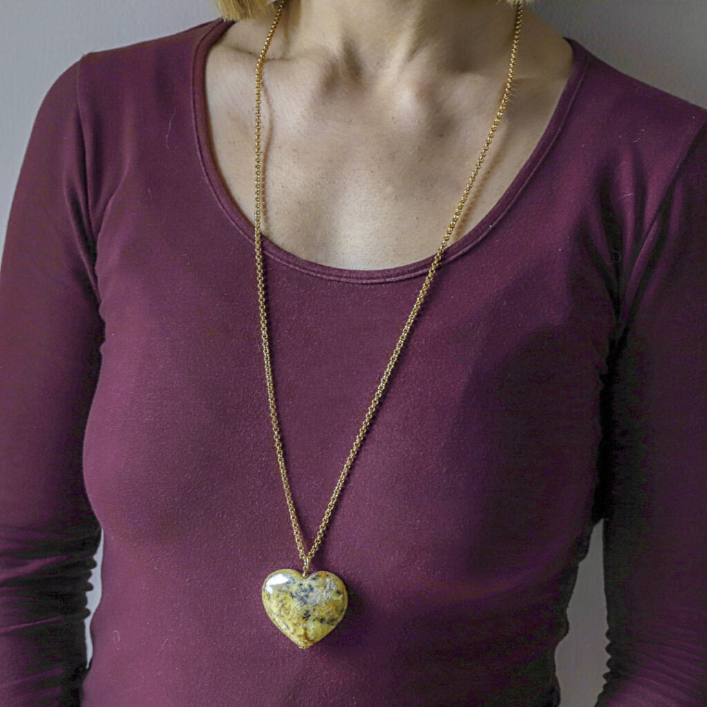 Collana Lunga Cuore Onyx | Gioiello Artigianale Boho Chic