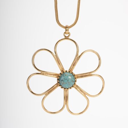 Collana con pendente margherita dorata – Collezione Natura Atelier