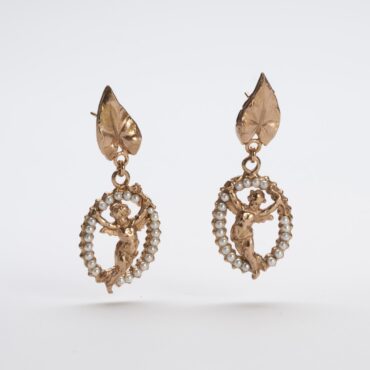 A Flight in Time: Victorian Style Angel Earrings