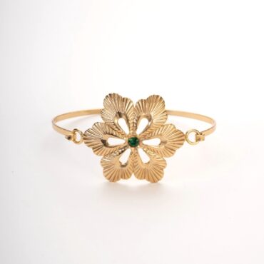 Bracciale con fiore dorato oro 14 KT.