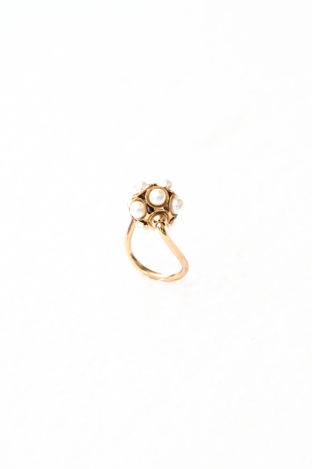 Imitation pearl ball ring