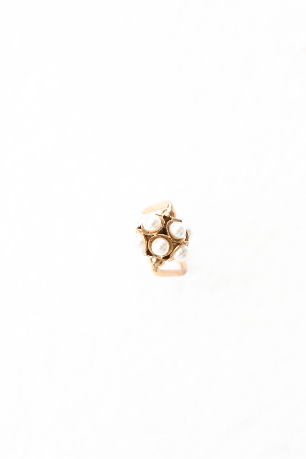 Imitation pearl ball ring