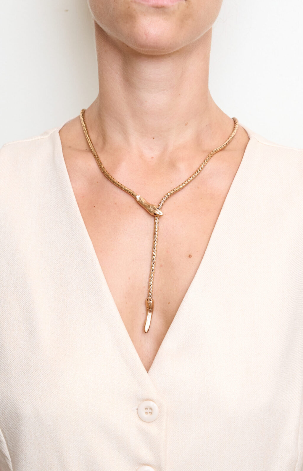 Collana Serpente "Regina d'Egitto": Gioiello Lusso Artigianale in  Doratura Oro 14K