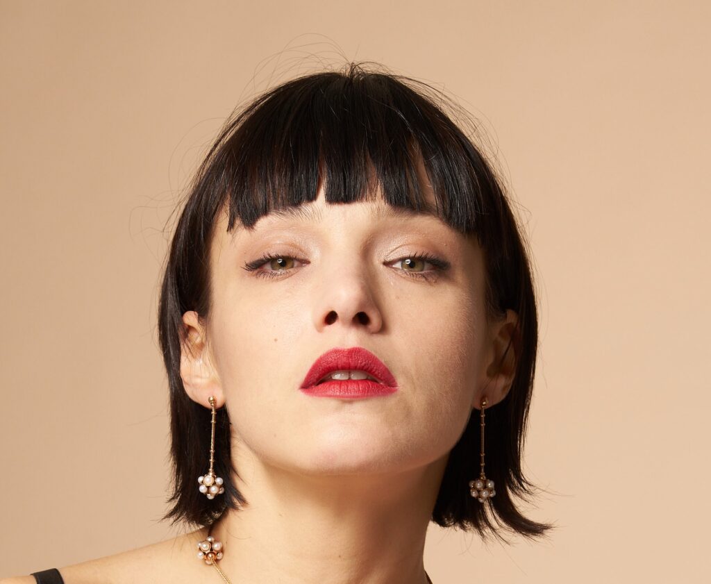 Art Nouveau style dangle earrings