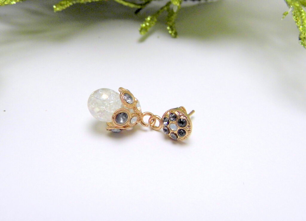 Rock crystal drop earrings