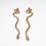 Elegant Snake Earrings with Sparkling Crystals