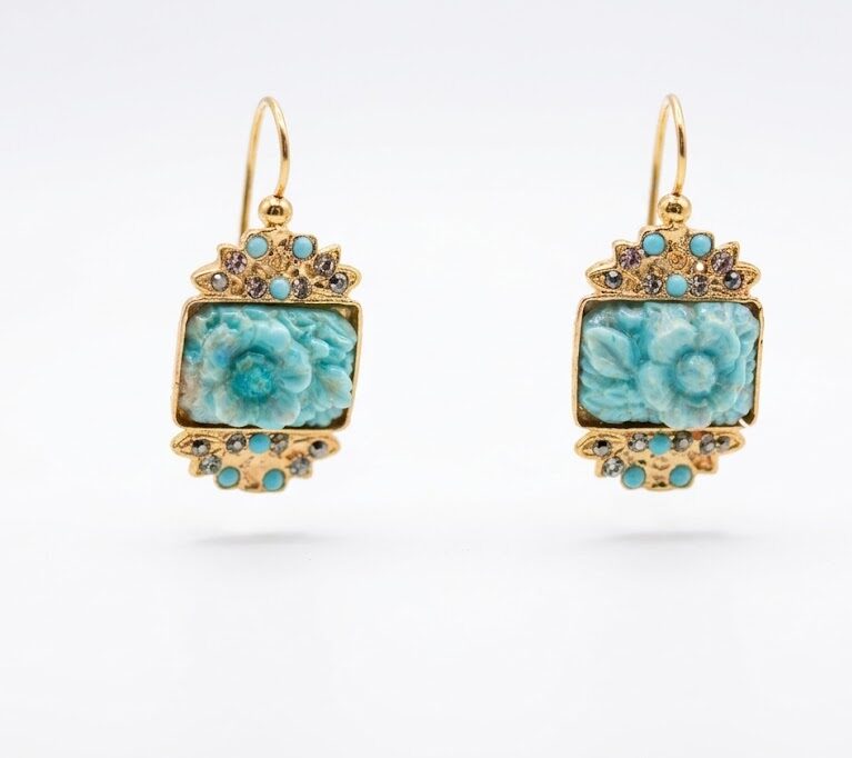 Orecchini bachelite turchese foto life stile