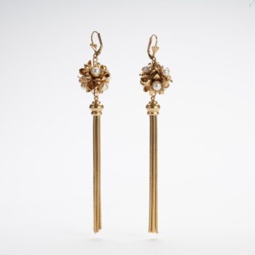 Baroque Earrings with Fringe: Tuscan Handcrafted Luxury