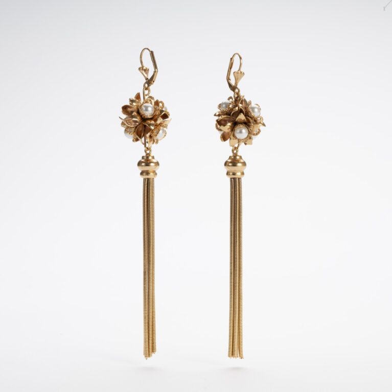Baroque Earrings with Fringe: Tuscan Handcrafted Luxury