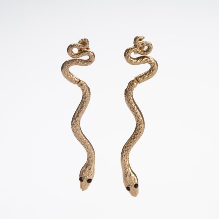 Orecchini Serpente Eleganti con Cristalli Scintillanti