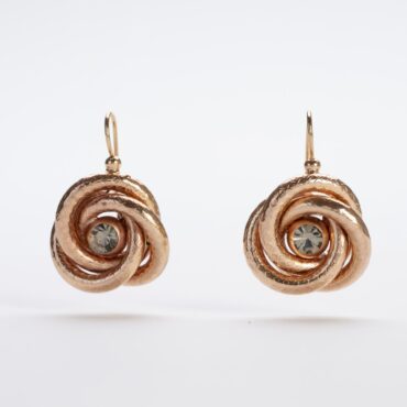 Smoke gray crystal dangle earrings