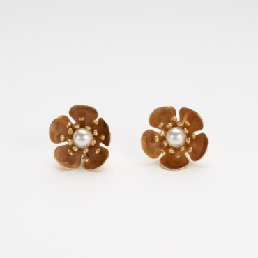 Lobe Earrings "Blossom" | Belle Époque Floral Inspiration with Pearl