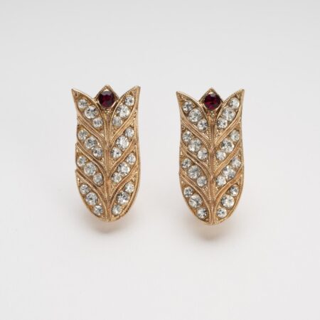 Herringbone clip earrings