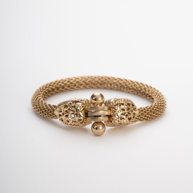 Vintage Style Gold Gilding Bracelet - Screw Closure