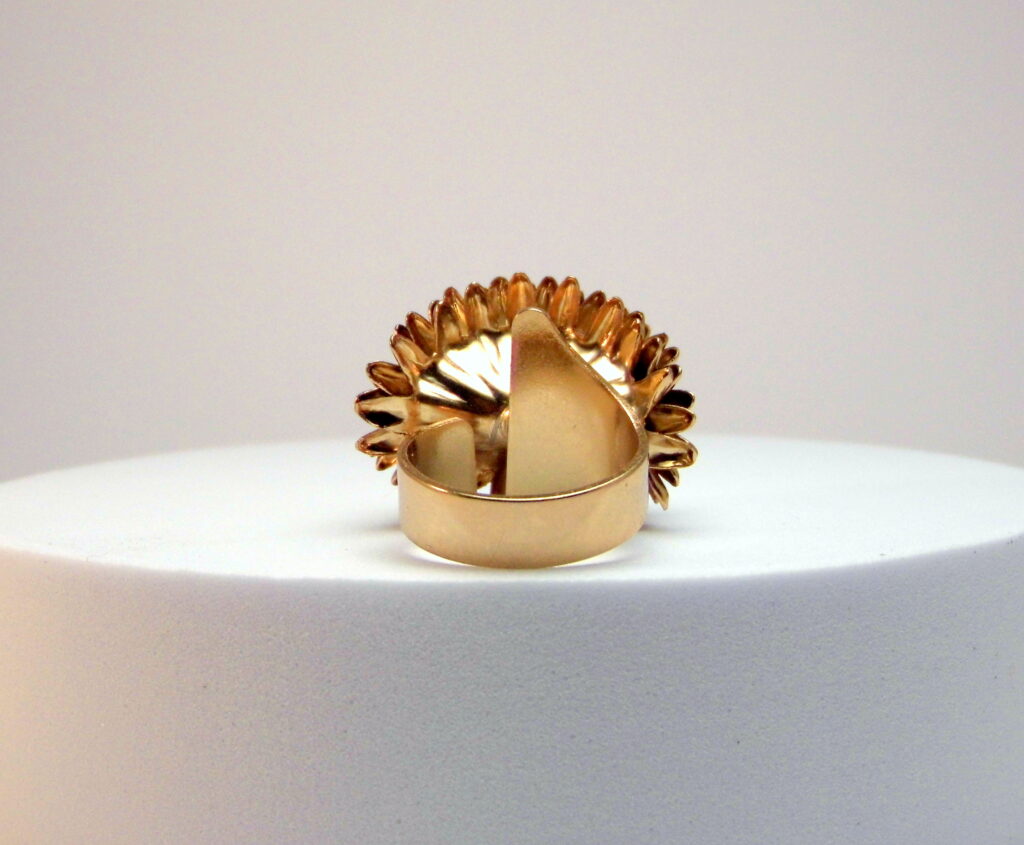 Anello regolabile fiore dalia