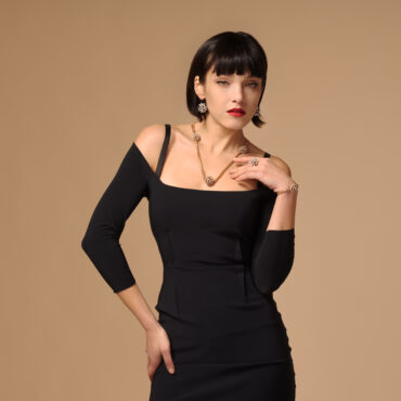 Women's Jewelry Set with Imitation Pearls and Gold Gilding