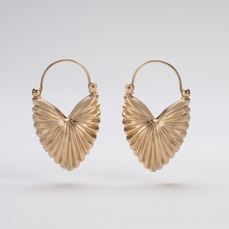 Antique gilded créole earrings