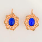 Orecchini pendenti con cristalli blu