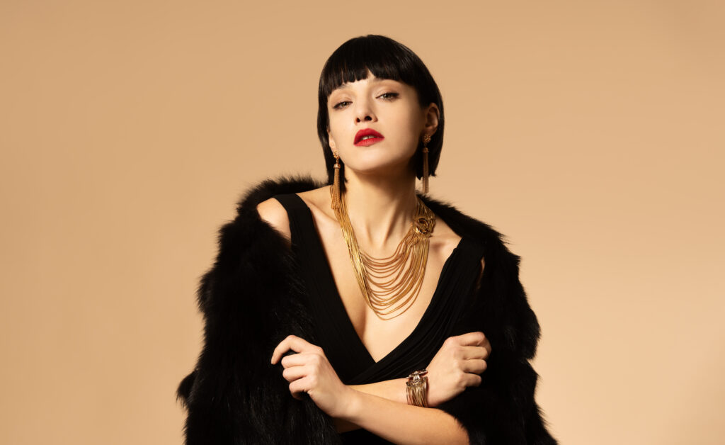 Scenographic “Thousand-strand” Earrings with Fringe | Luxury Handcrafted 14K Gold Gilt