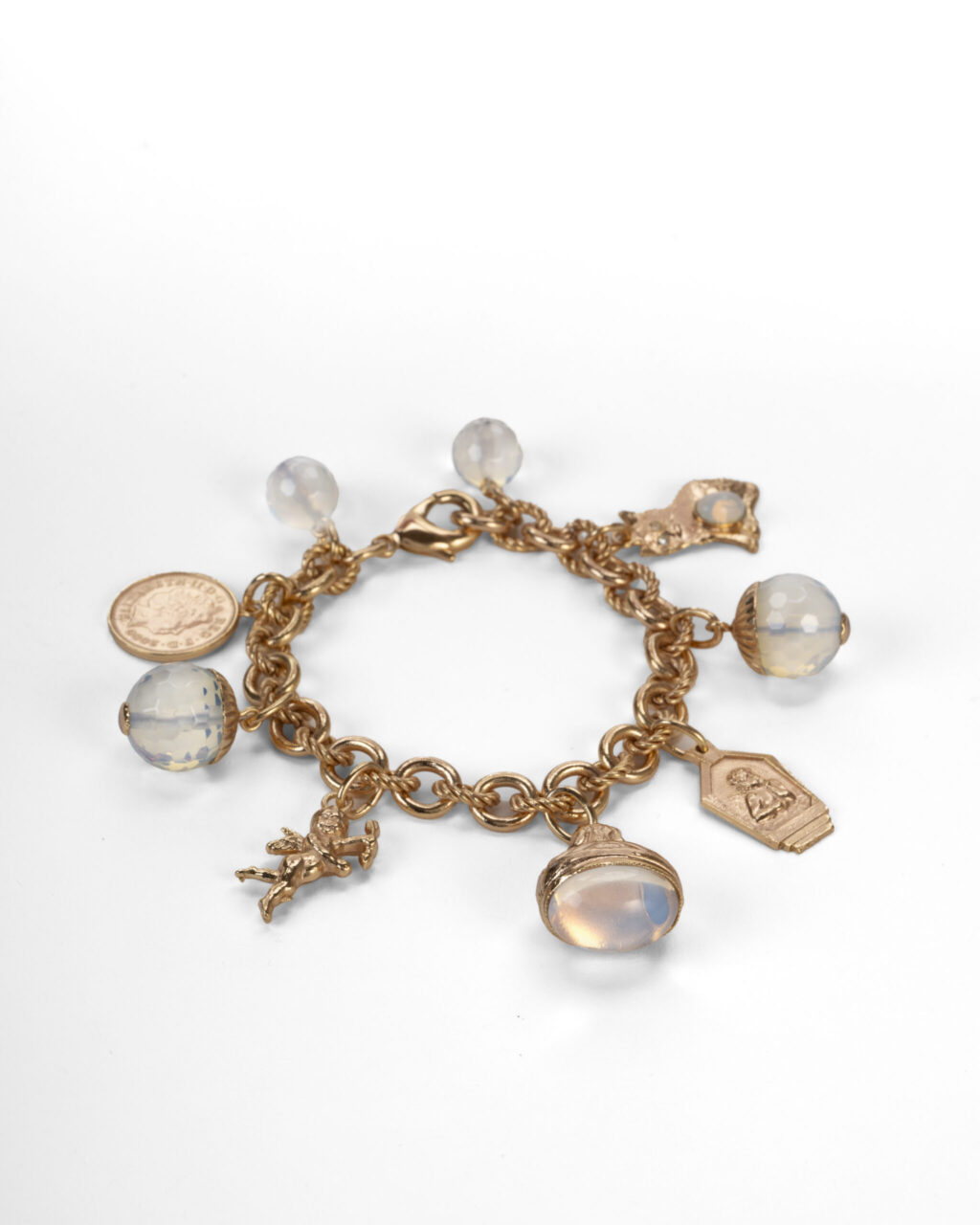 Bracciale Charms "Demirouge" con Sigillo e Angeli - Eleganza Senza Tempo