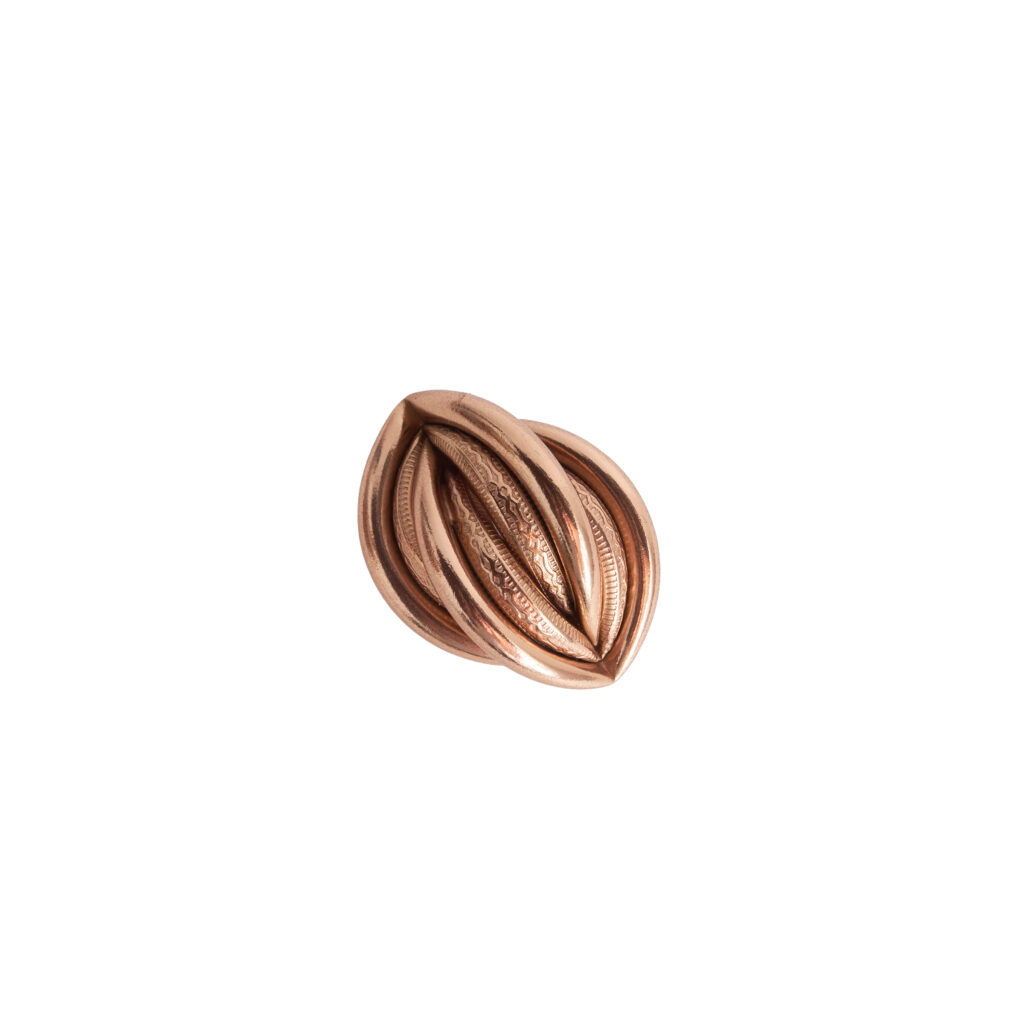 Anello Noce Eterna - Gioiello Statement Dorato 14K Artigianale