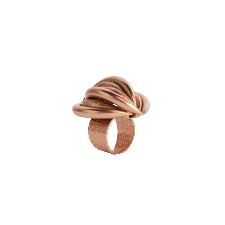 Eternal Walnut Ring - Handcrafted 14K Gold Statement Jewel