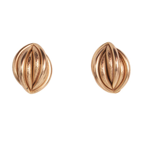 Elegant lobe earrings "Eternal Walnut"
