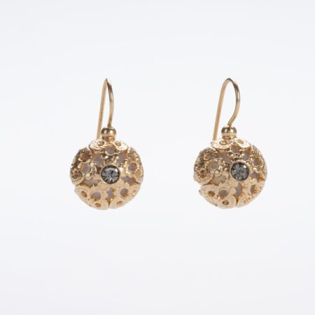 "Dodge ball" sphere dangle earrings