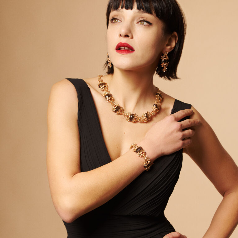 Forget-me-nots necklace bracelet earrings