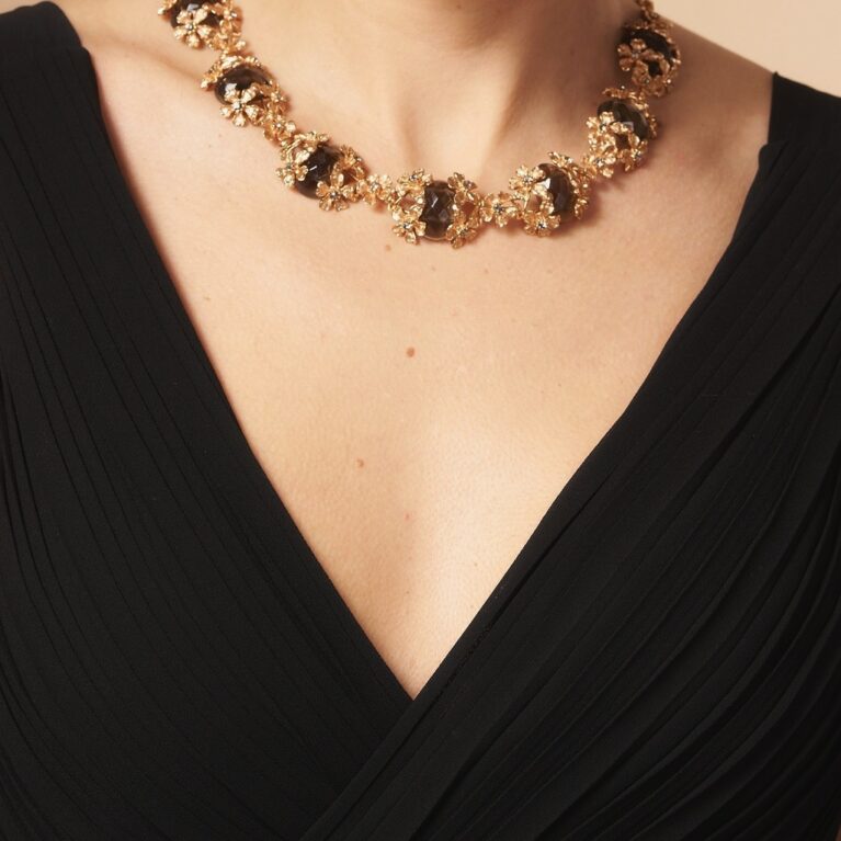 Elegante collana in stile vittoriano: Non ti scordar di me.