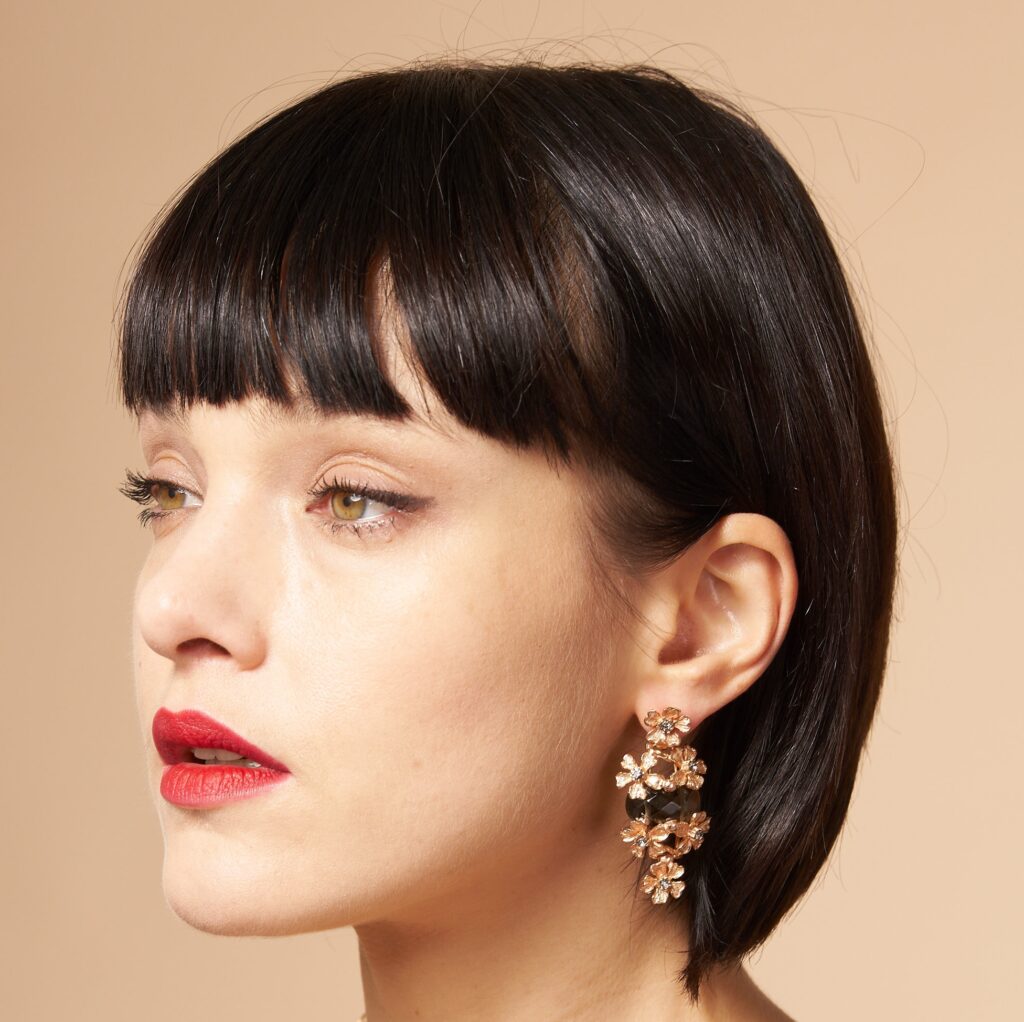 “Forget-me-not” earrings: Florentine Artisan Jewel Victorian Style