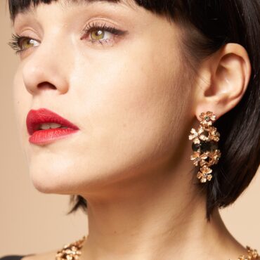 “Forget-me-not” earrings: Florentine Artisan Jewel Victorian Style