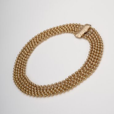 "Marbles" choker necklace with small spheres