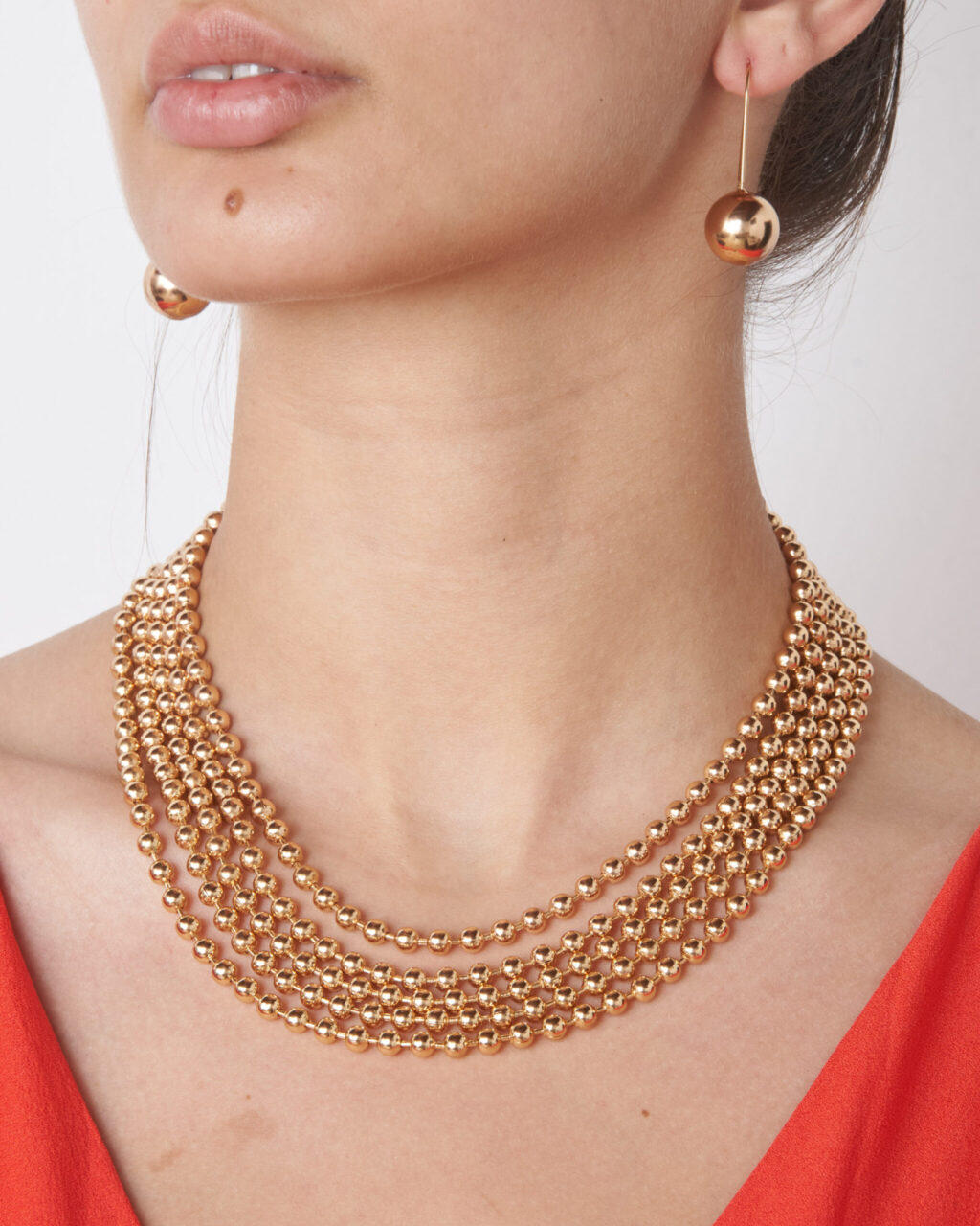 Collana "Biglie" girocollo con sfere piccole