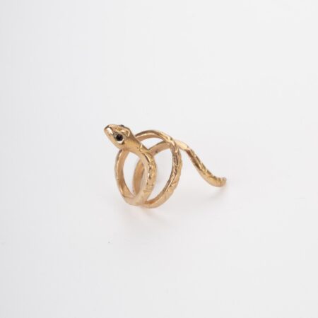 Talisman of strength: Vintage-style snake ring