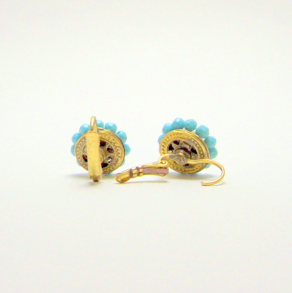 River bead earrings: Bourbon charm