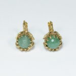 Bourbon Style Earrings with Avventurine: Elegance of yesteryear