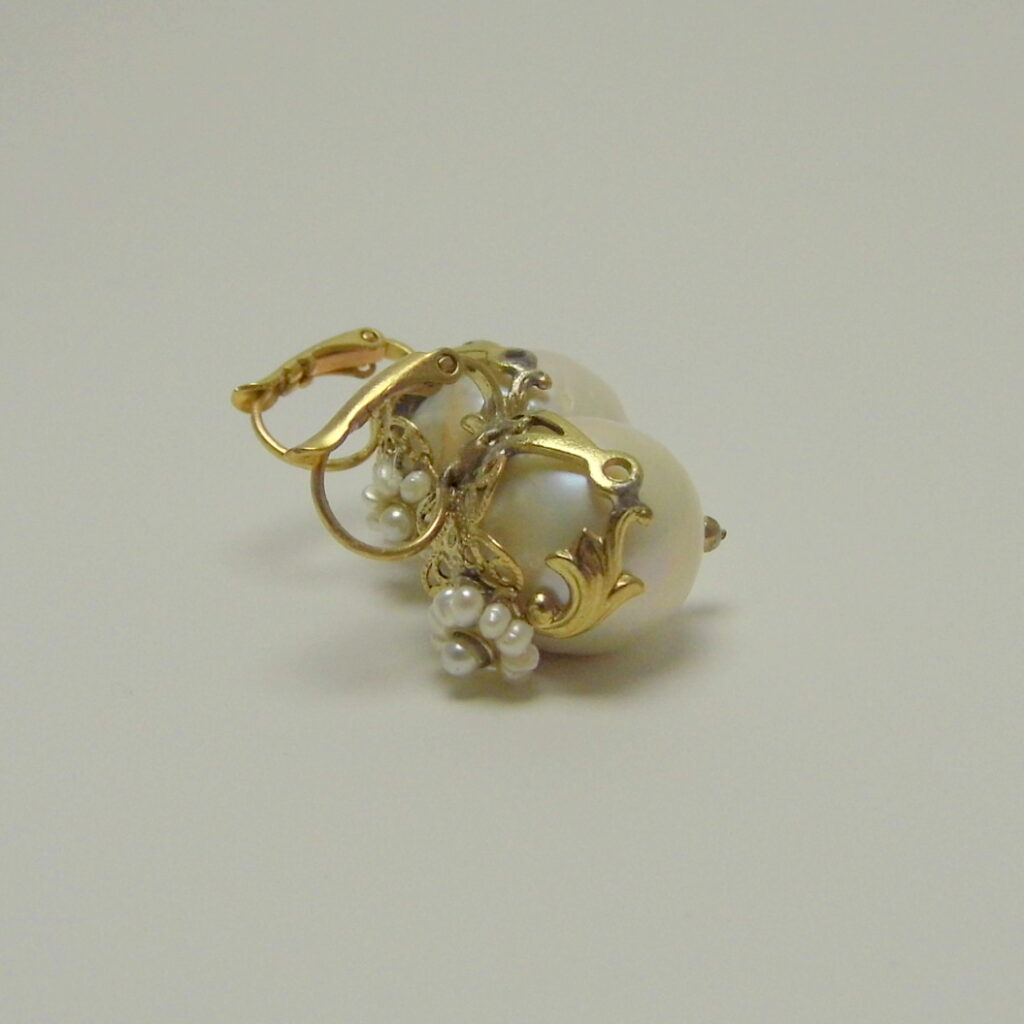 Charm of Other Times: Handcrafted Shell and Pearl Earrings