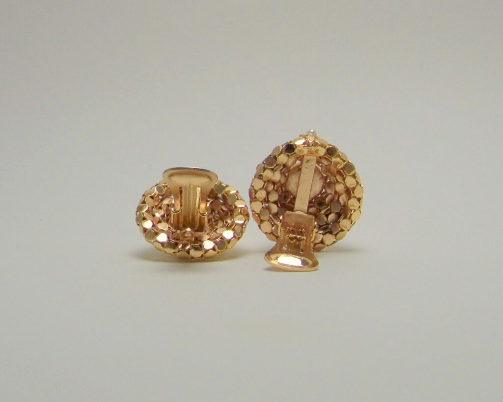 Orecchini Clip Stile Vintage | Perle D' Imitazione Anticate | Doratura Oro 14K