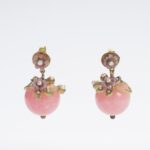 Belle Époque Earrings in Rose Quartz - Antique Elegance Collection