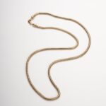 Collana catena coda di topo dorata oro 14 KT Unisex