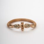 Elegante bracciale doppio serpente con vite