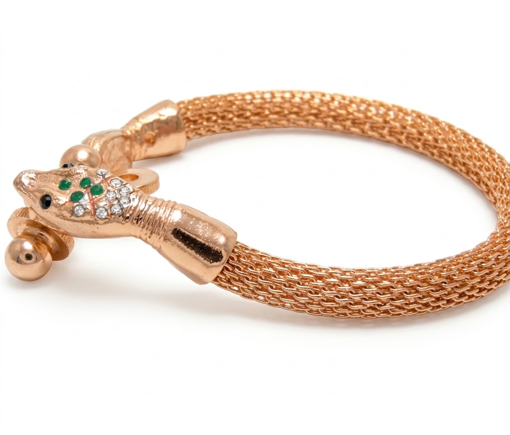 Elegante bracciale doppio serpente con vite