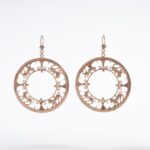 Openwork Hoop Earrings with Stylized Lions in 14-karat Gold-Plated Gold and Crystals