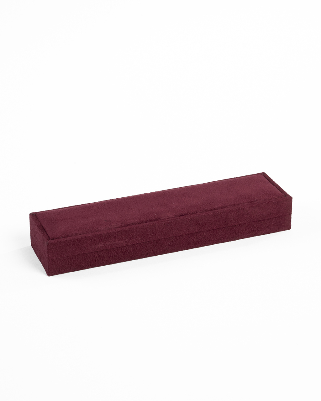 Custodia rigida de-luxe in velluto bordeaux per gioielli borbonici